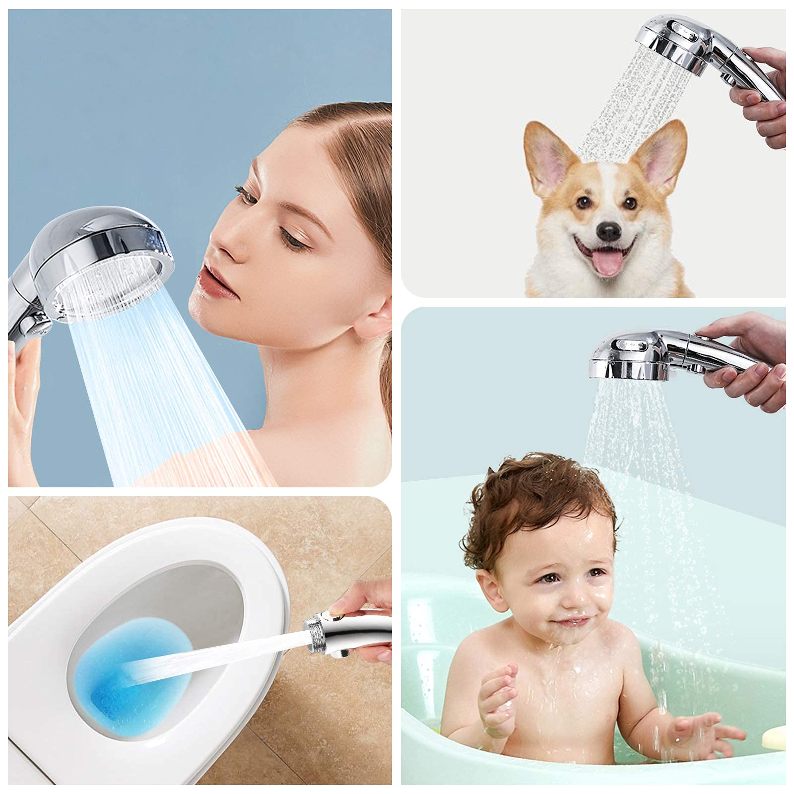 SINGSUO adjustable angle bracket enables hands-free shower with perfect tilt.