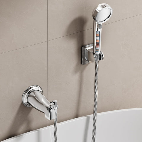 SINGSUO bathtub faucet with sprayer for easy bath-time rinsing and controlled water flow.