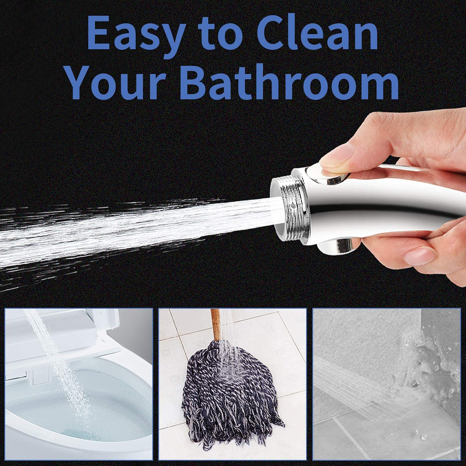 SINGSUO chrome finish shower head adds modern style and durable performance.