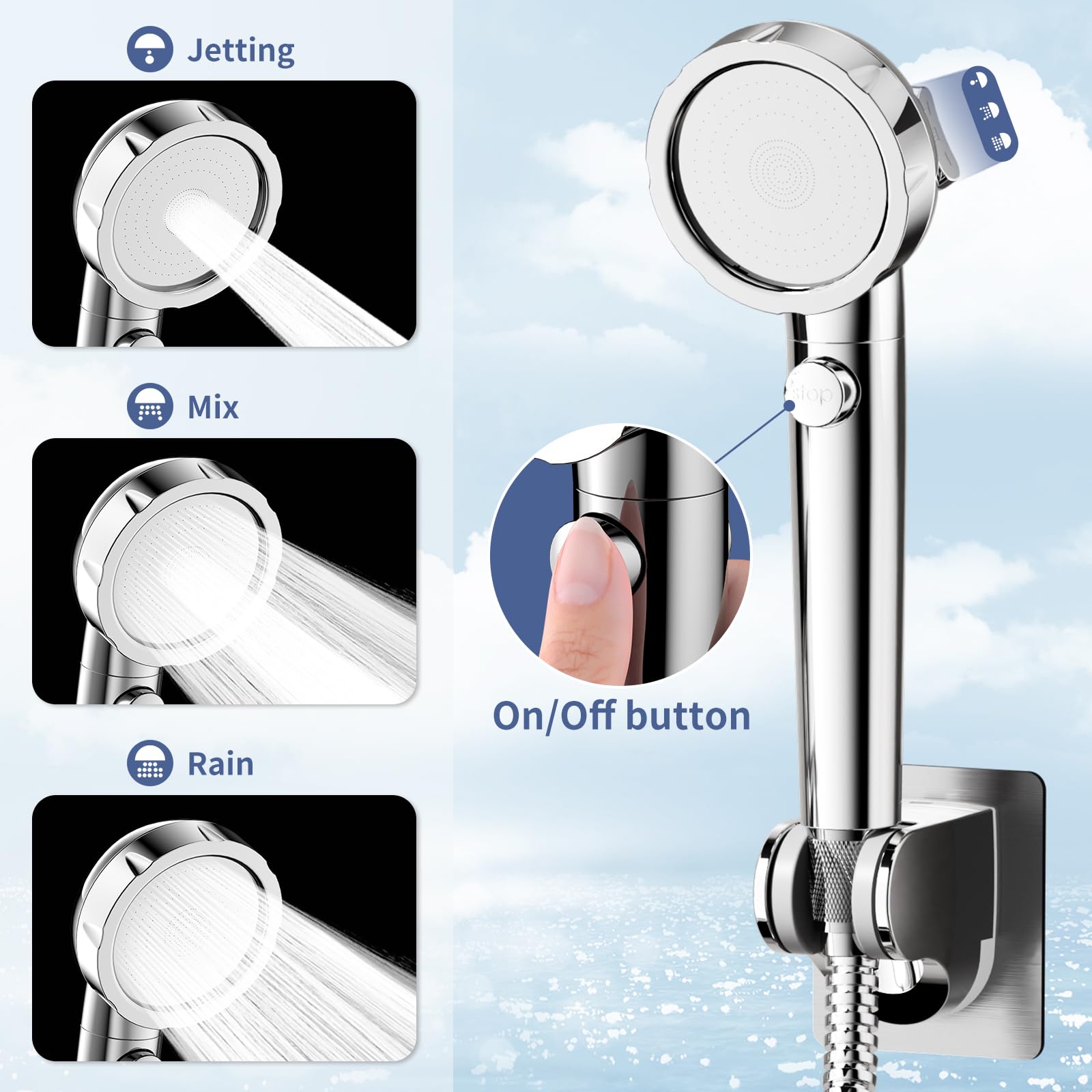 SINGSUO diverter bath spout supports direct tub fill or switch to handheld shower.