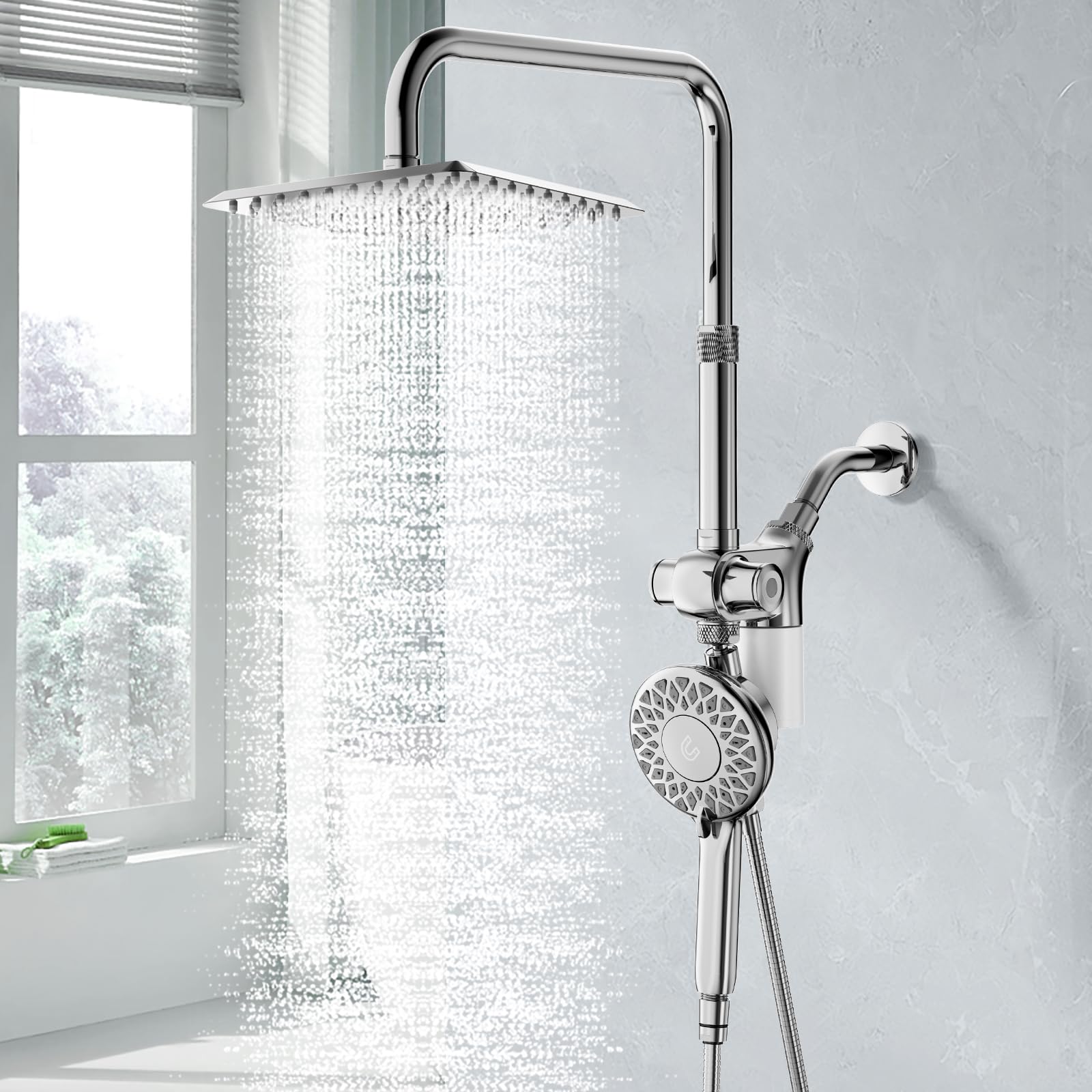 SINGSUO 10-inch rain panel shower head for wide coverage.
