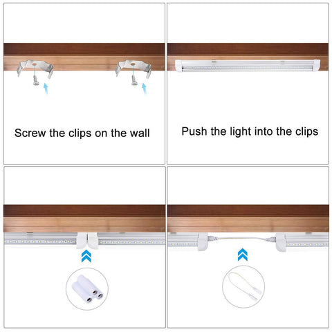 Singteam 10Pack 8Ft LED Shop Light high-output 10000 lumens for clear work areas