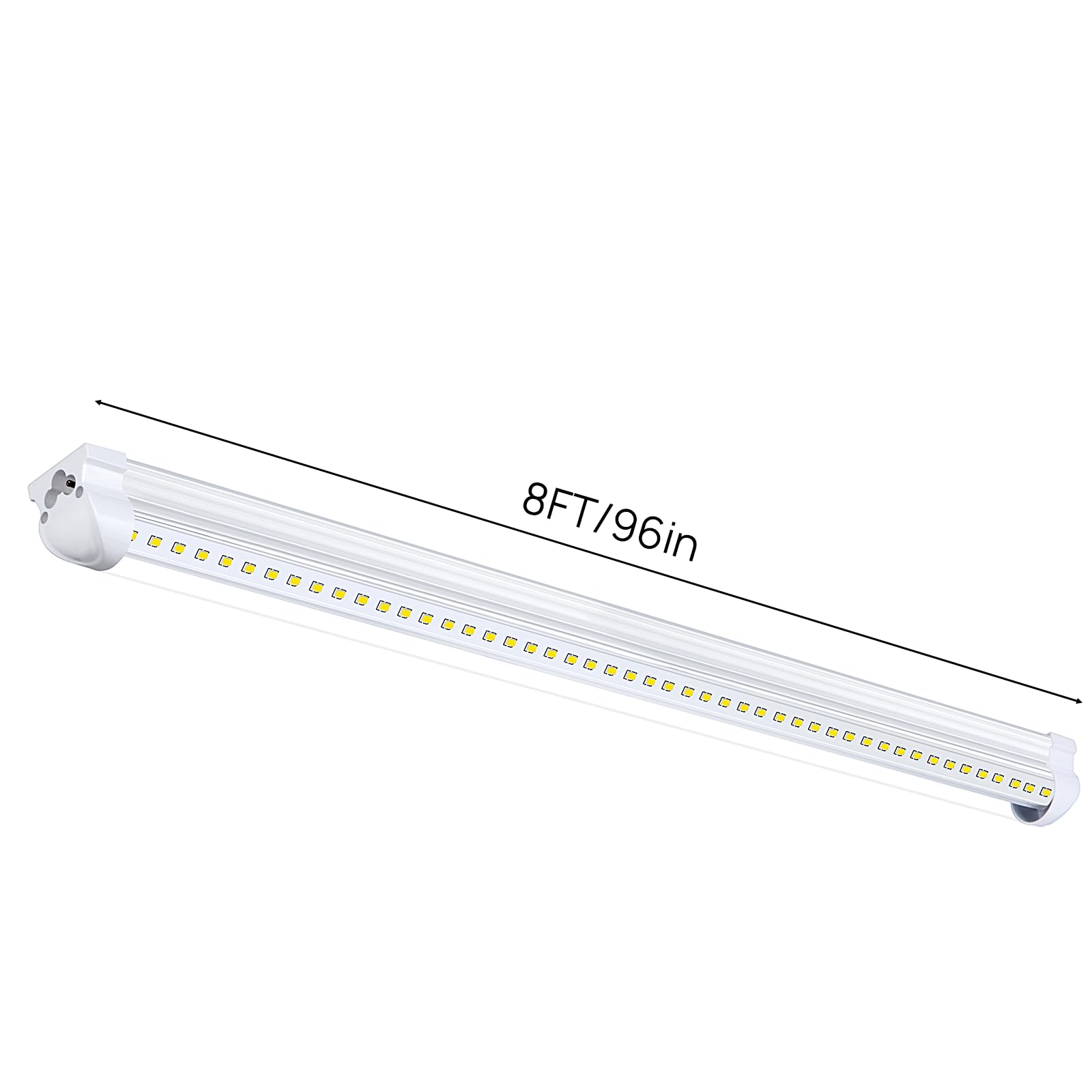 Singteam 10Pack 8Ft LED Shop Light V-shape 270-degree distribution for even coverage