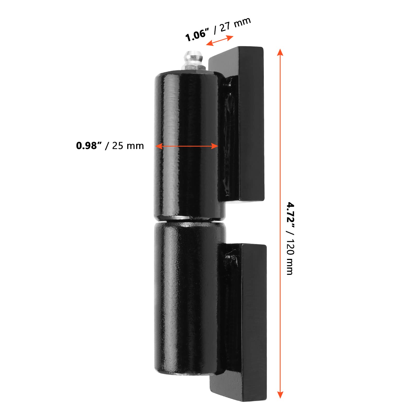 SINJEUN 5-inch barrel hinge side view demonstrating robust construction.