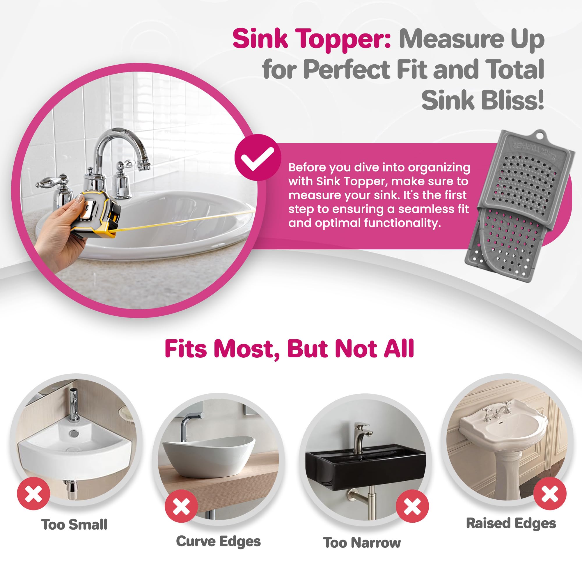 Sink Topper easy-clean silicone mat is durable and reusable.