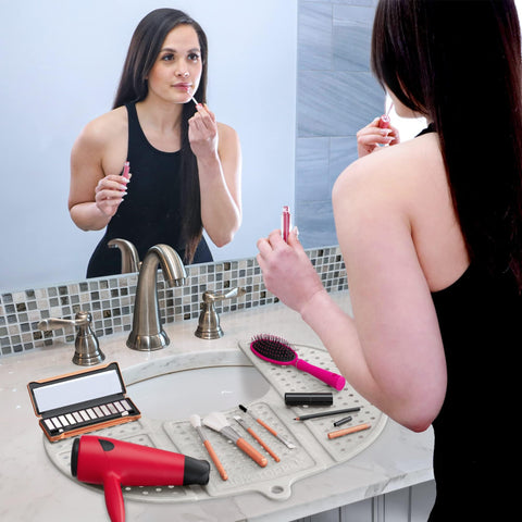 Sink Topper makeup brush cleaning mat standard pearl speeds brush cleaning.