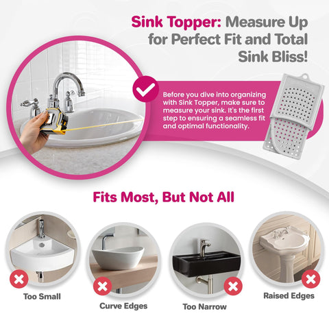 Sink Topper makeup brushes drying on silicone mat.