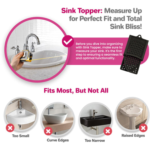 Sink Topper slip-resistant surface keeps brushes and tools secure during daily routines.