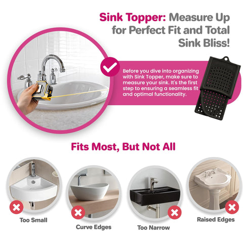 Sink Topper available in small and large sizes for versatile installation