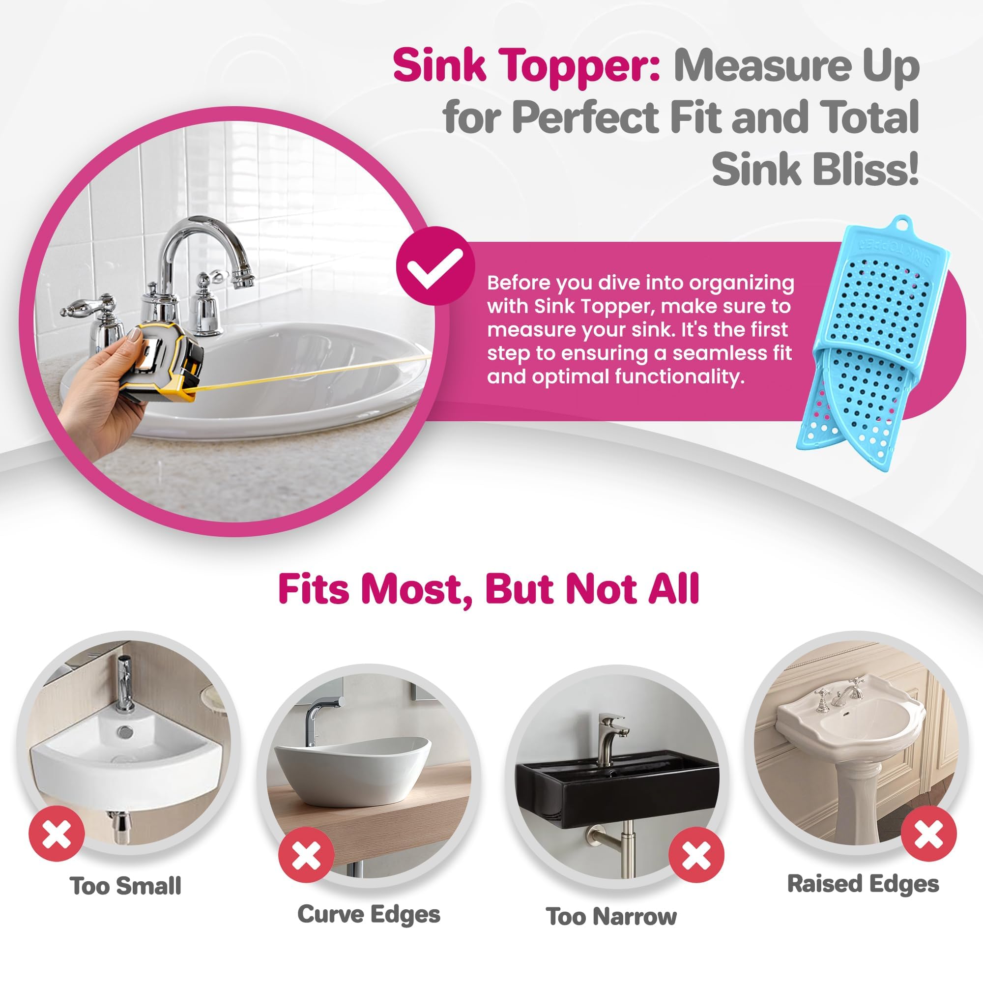 Sink Topper textured cleaning surface refreshes makeup brushes easily.