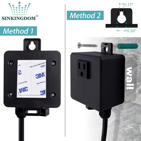 SINKINGDOM air switch unit in matte black with built-in drain hole visual.
