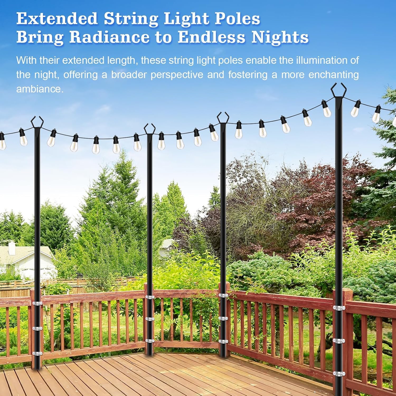 Sinley poles are quick to assemble for fast outdoor setup.
