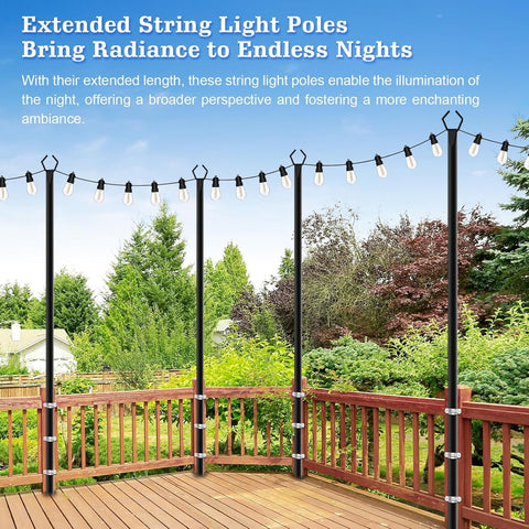 Sinley poles are quick to assemble for fast outdoor setup.