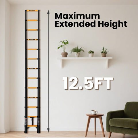 SINMEIRUN ladder folded compactly for convenient car trunk storage.