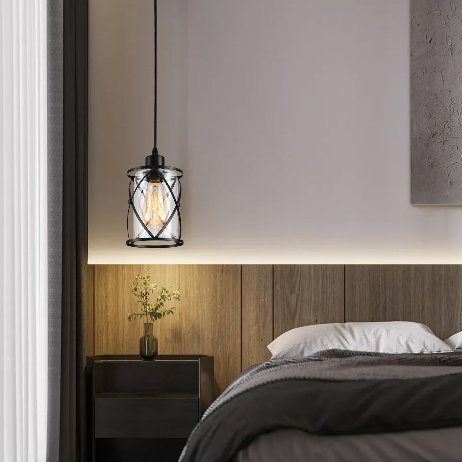 SINMILA durable metal and glass construction for farmhouse-style illumination