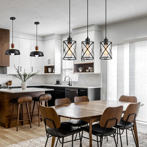 SINMILA matte black pendant with adjustable height for ceiling customization