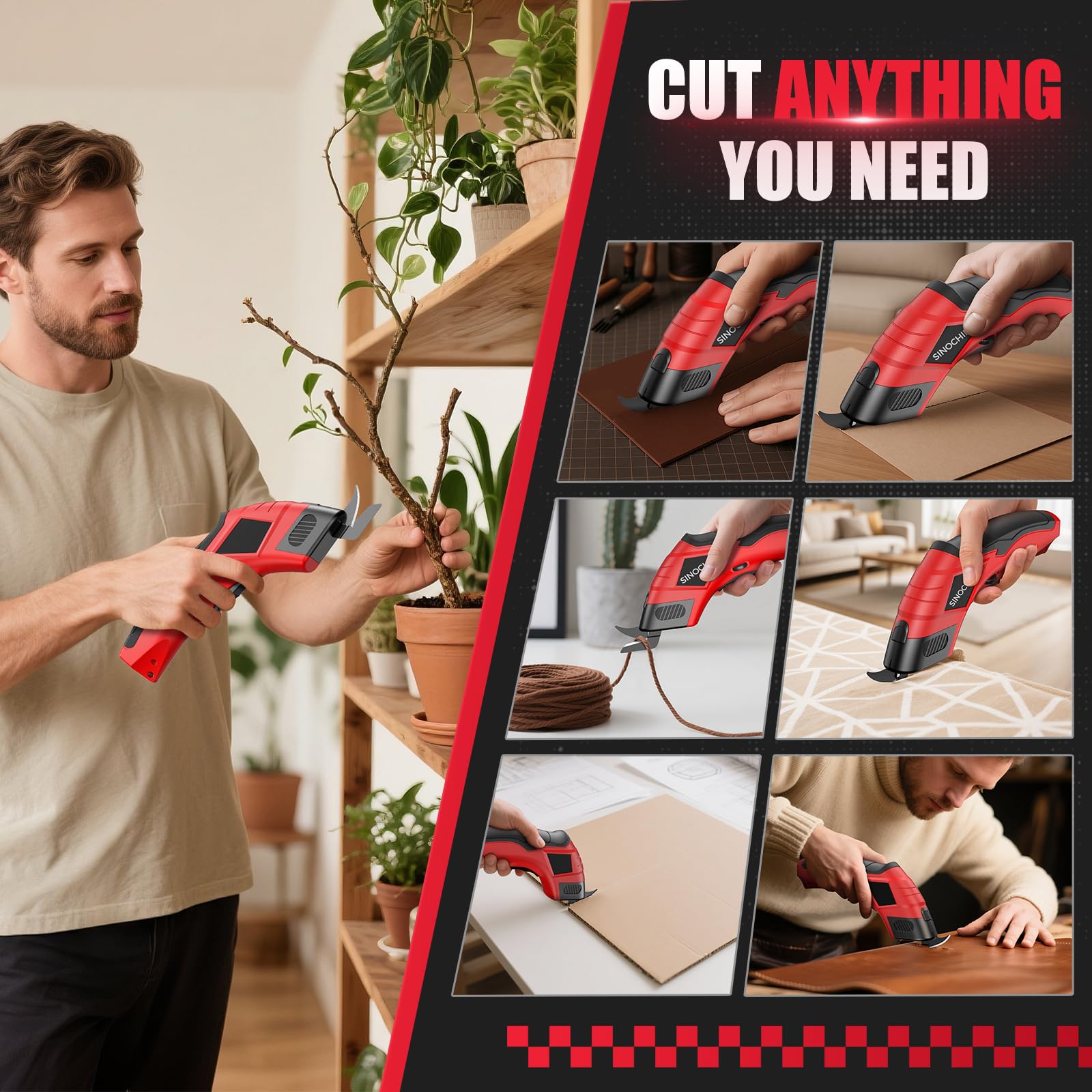 SINOCHIP ergonomic one-handed design improves control.