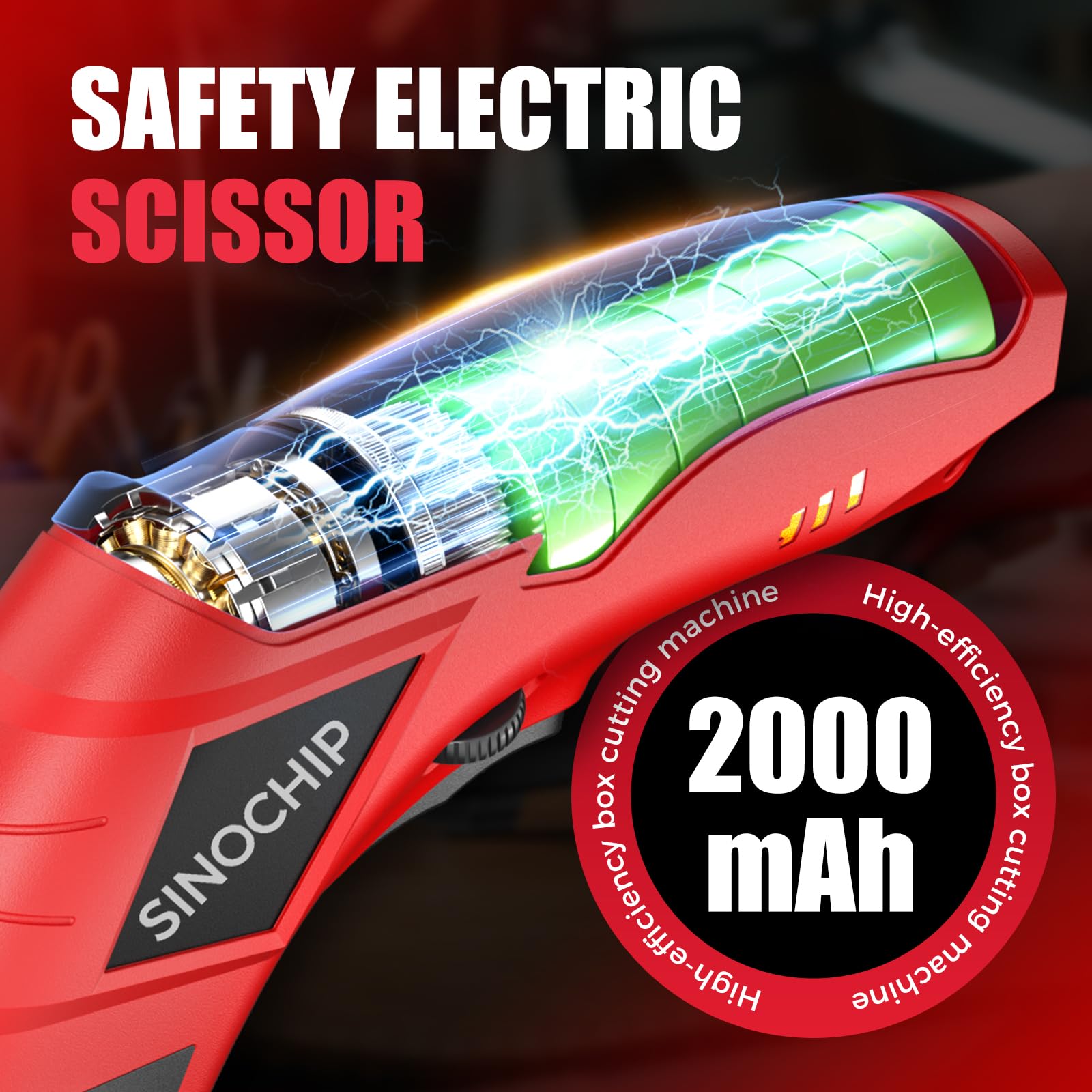 SINOCHIP electric scissors deliver 12000RPM for fast, clean cuts.