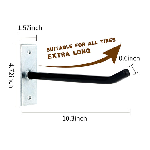 Sinoer garage hook with rubber coating protects rims from scratches