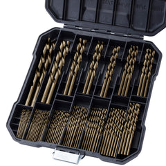 Sinyeenglon cobalt drill bits in a storage case for organized setup