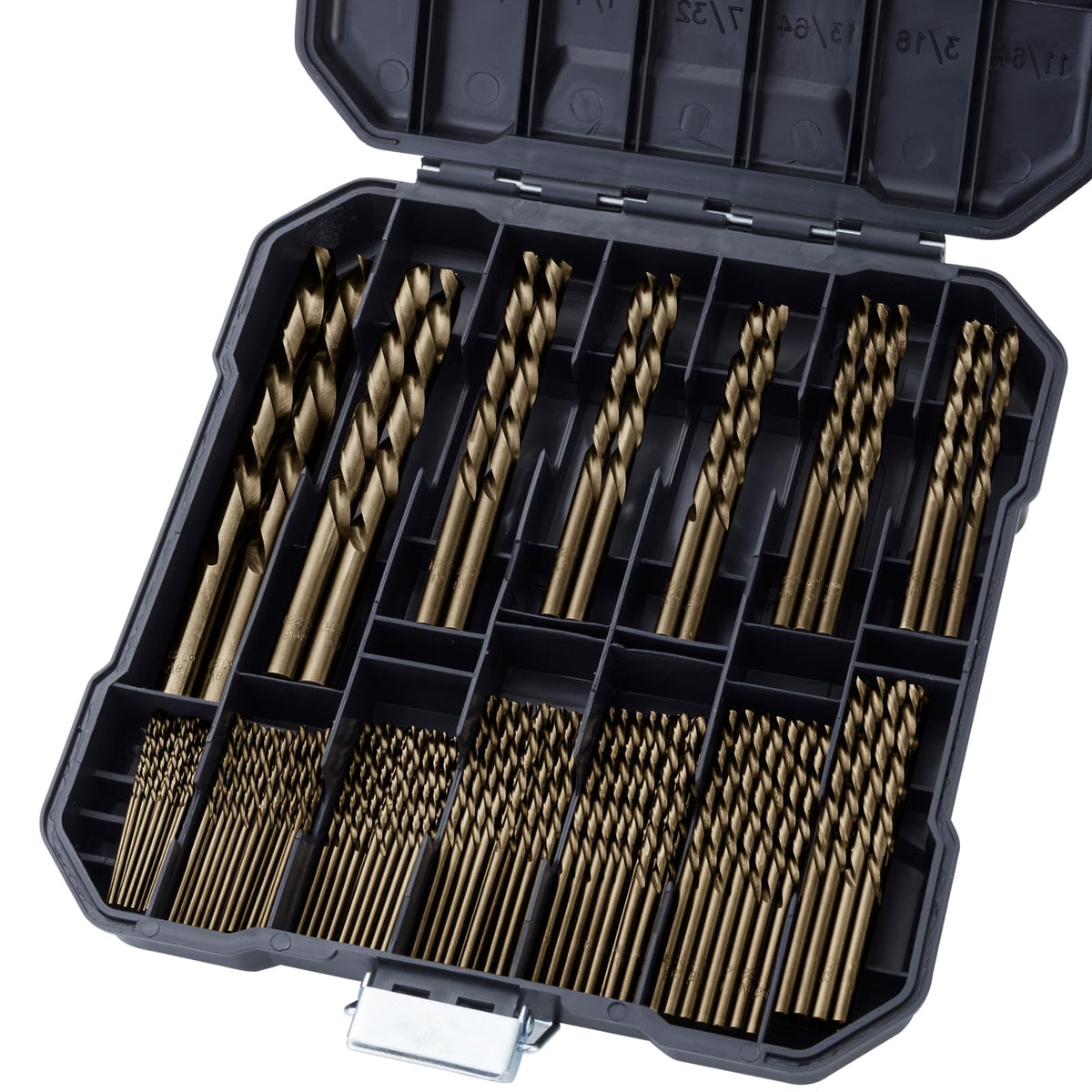 Sinyeenglon cobalt drill bits in a storage case for organized setup