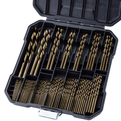 Sinyeenglon cobalt drill bits in a storage case for organized setup