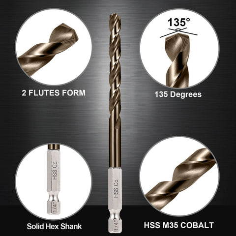 Sinyeenglon drill bits last longer under heavy use due to cobalt durability.