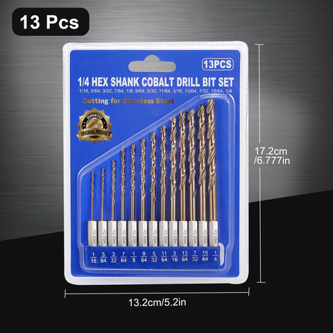 Sinyeenglon cobalt drill bits set ready for professional metalworking tasks.