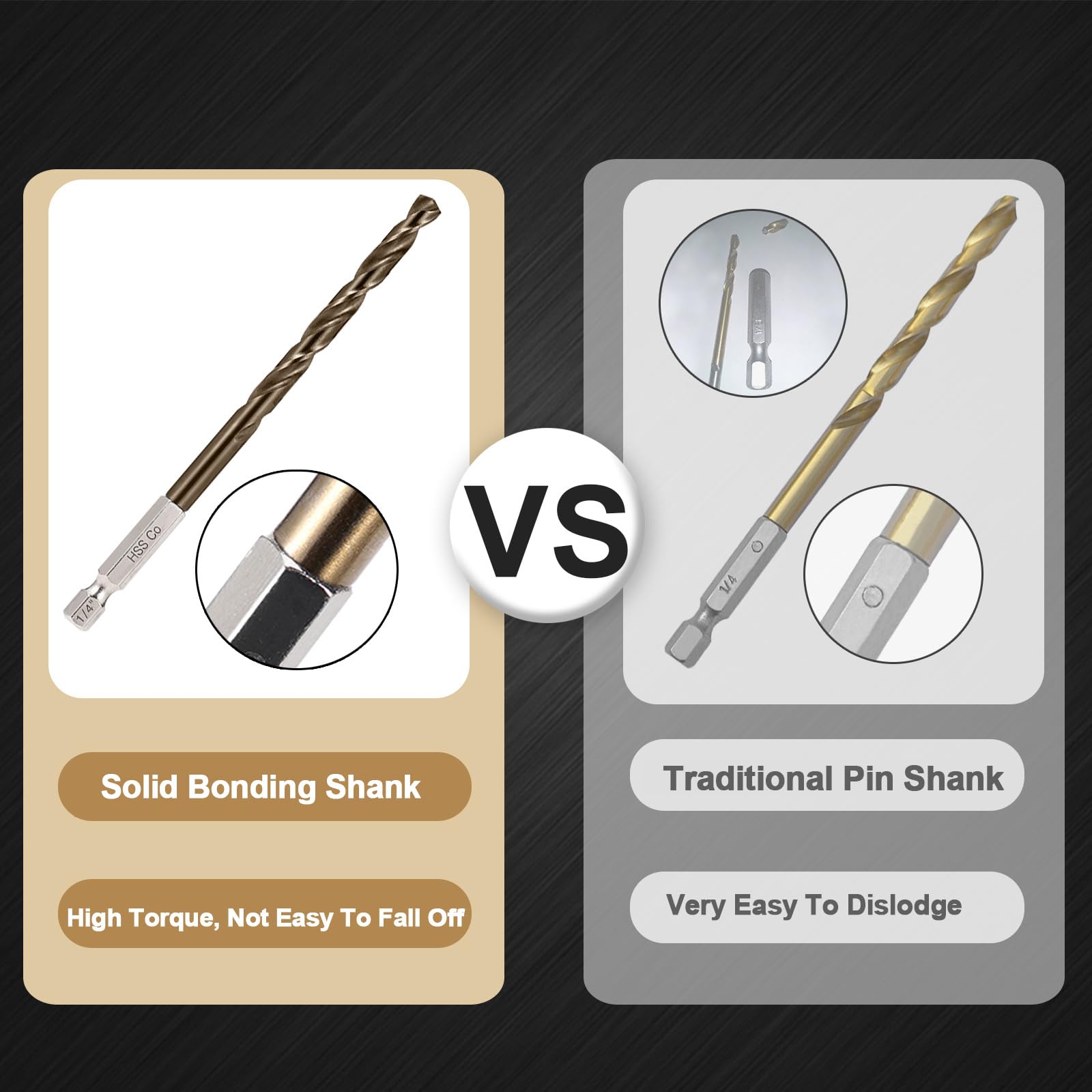 Sinyeenglon hex shank stability illustration emphasizes reduced runout and accuracy.