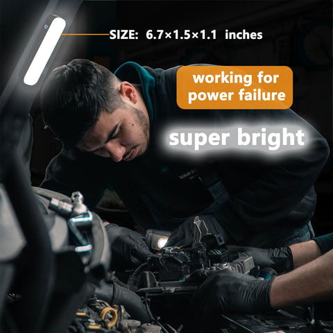 SIOLAXEN light bar mounted under the hood for automotive repairs