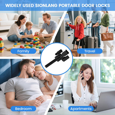 SIONLANG hinged-door compatible lock fits most interior doors.