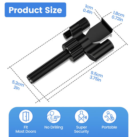 SIONLANG no-drill installation demonstrates quick, tool-free security for doors.