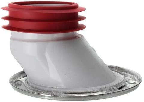 Sioux Chief 889-GPOM flange offset white with IN4 gasket for PVC piping and drainage.