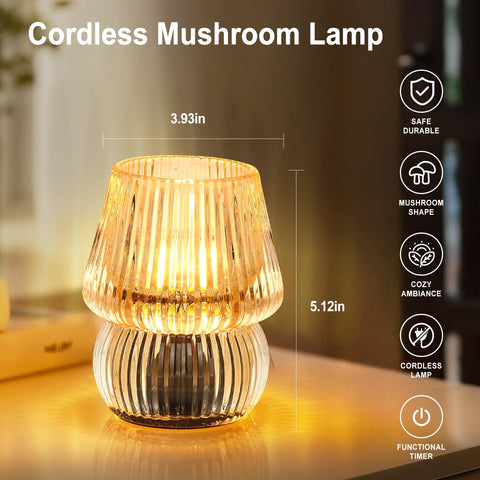 SisiHokai battery-operated lamp with timer offers cordless convenience.