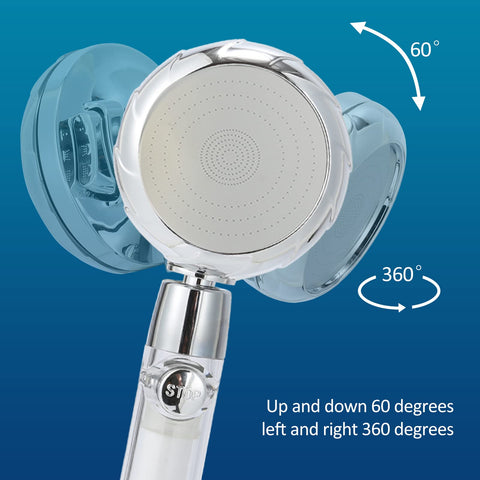 Sisiten shower head suited for marine and motor home use on boats and RVs