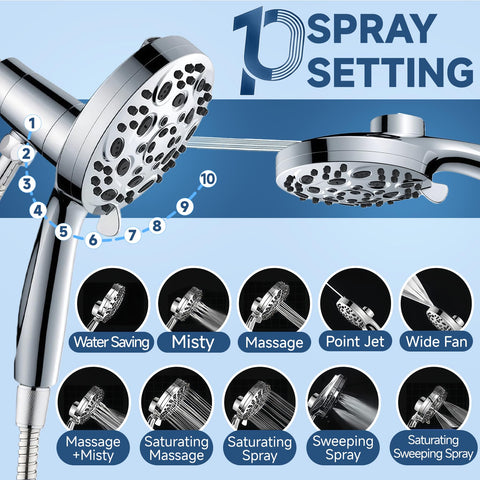 SISIZH 71-inch hose offers extra reach for baths and cleaning tasks.