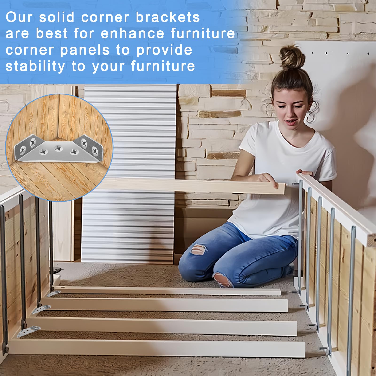 Sissinda easy installation brackets speed up DIY furniture reinforcement.
