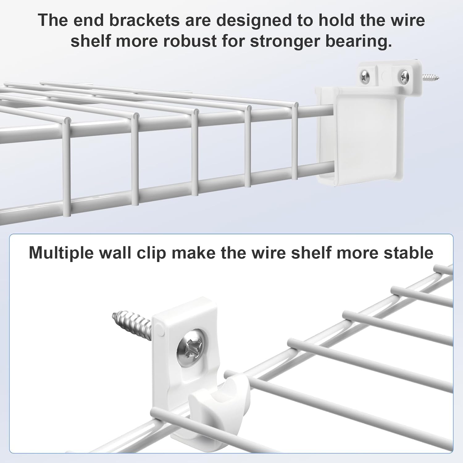 Heavy-duty epoxy-coated steel construction emphasizes durability and long-lasting shelf stability.