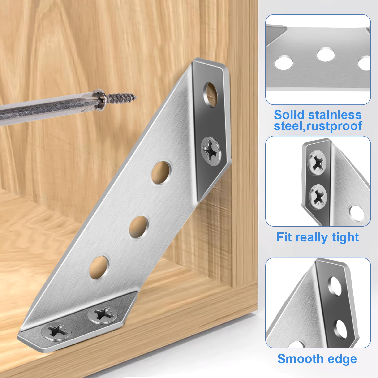 Sissinda triangular support brackets boost overall project stability.