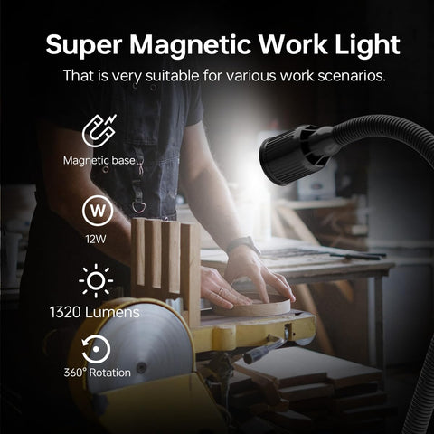 Sisymos double gooseneck lamp bends freely to illuminate precise tasks.