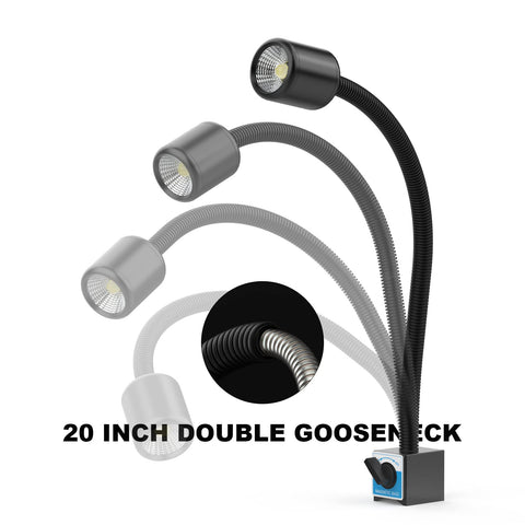IP65 aluminum shade shields the LED beam against water spray and mist.