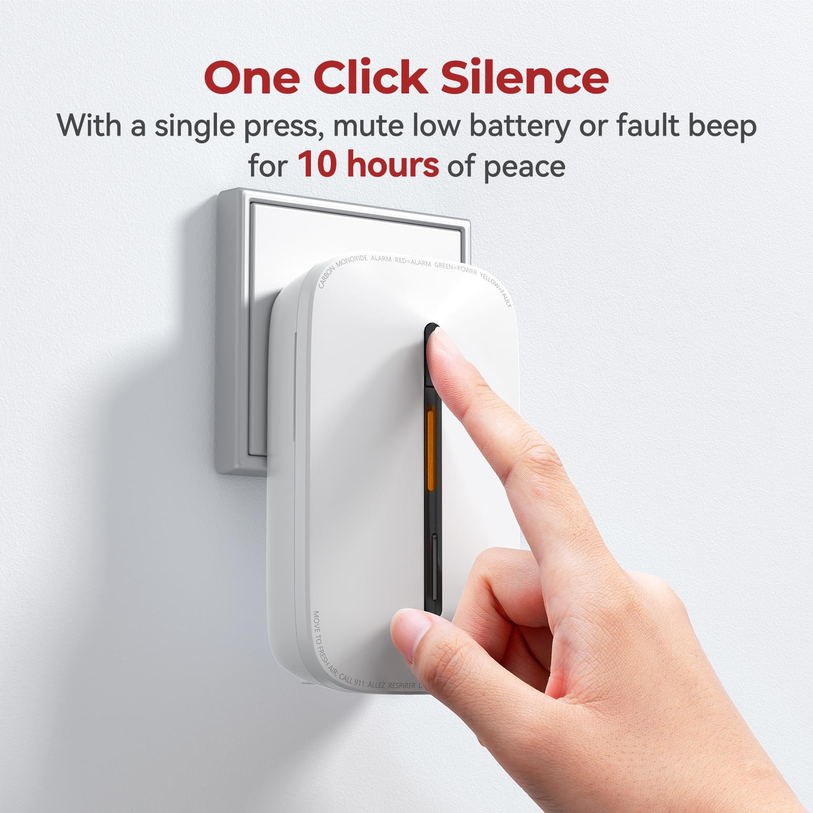 Siterlink co-detector bedroom-use provides quiet, continuous monitoring at home.
