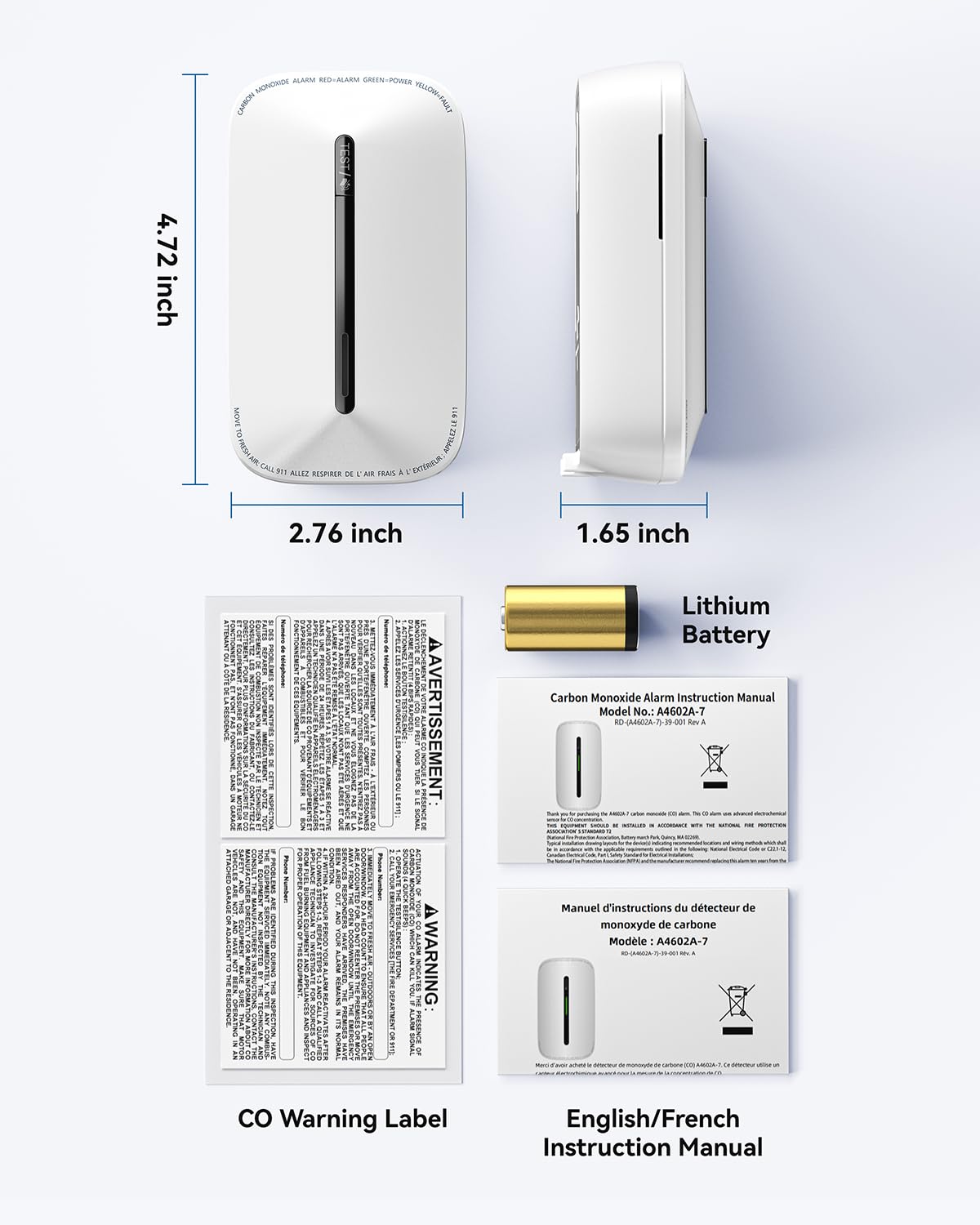 SITERWELL CO detector includes a 10-year battery backup during outages