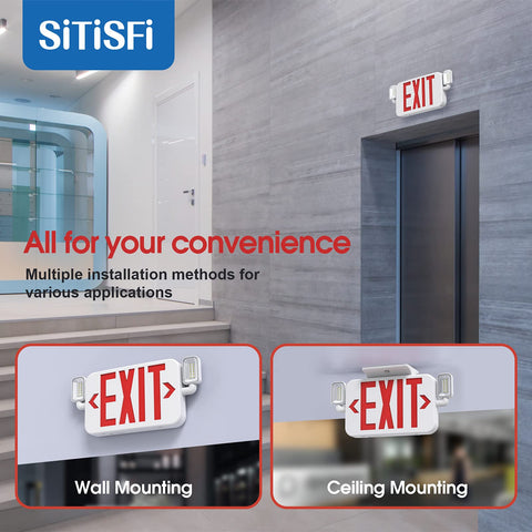 SITISFI backup battery exit light powers during outages.