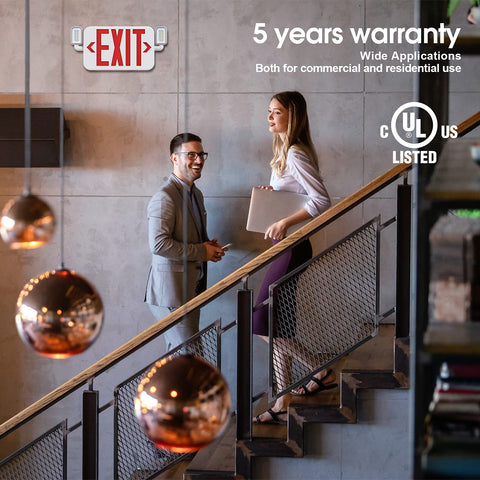 SITISFI red US-standard letters at 6 inches for legible exit messaging.
