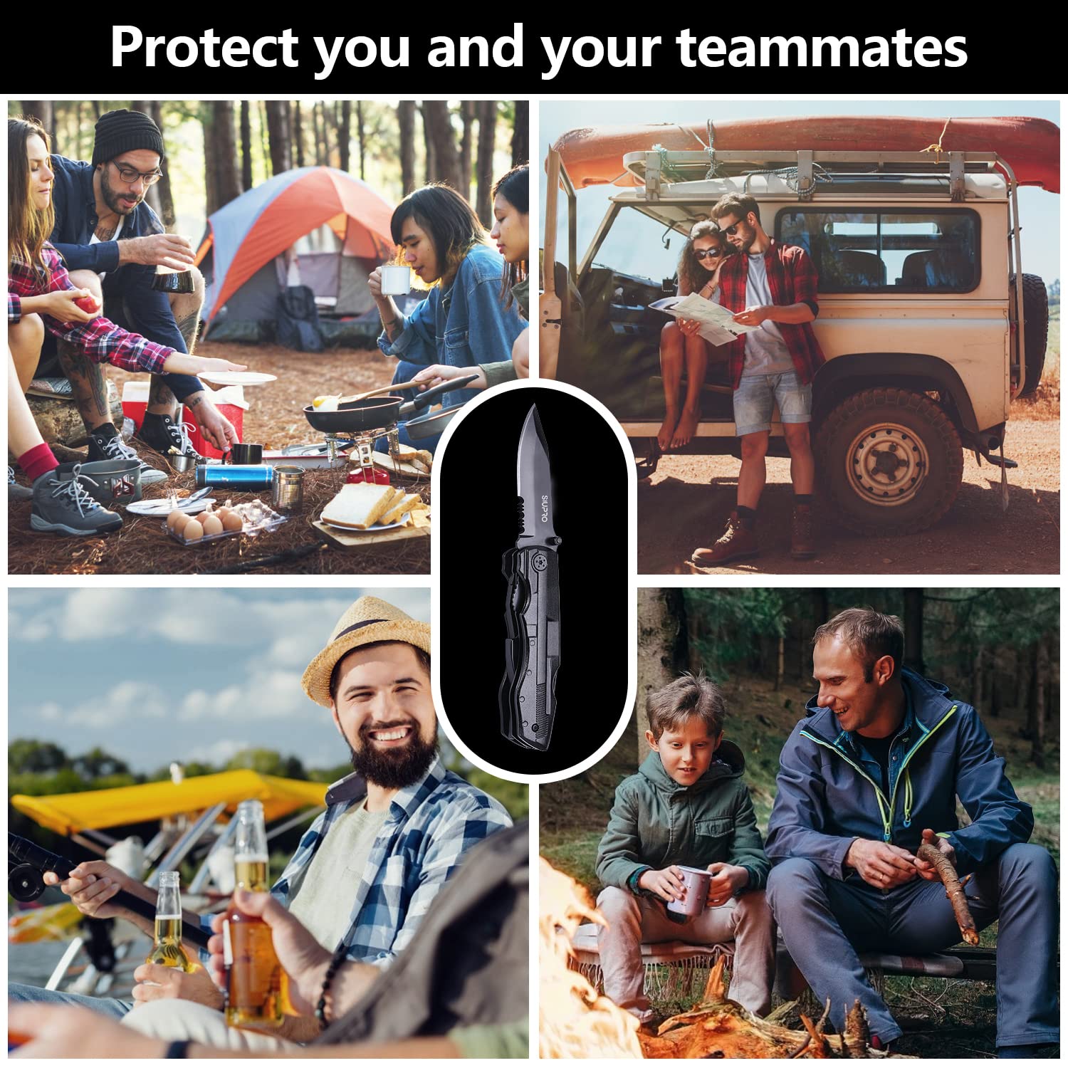 Siupro nylon pouch keeps the multitool secure and easy to carry.