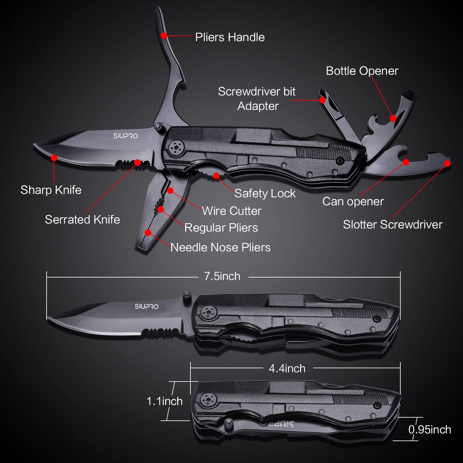 Siupro multitool pliers in action for quick outdoor adjustments and repairs.
