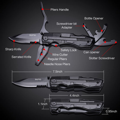 Siupro multitool pliers in action for quick outdoor adjustments and repairs.