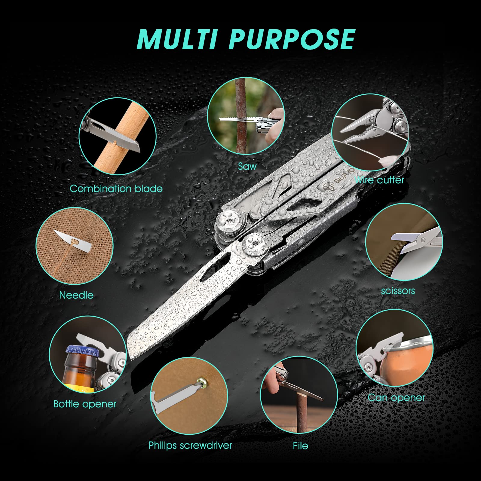 SIUPRO full tool assembly shows 19 tools in one.
