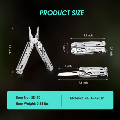 SIUPRO pocket knife with scissors closed for quick on-site repairs.